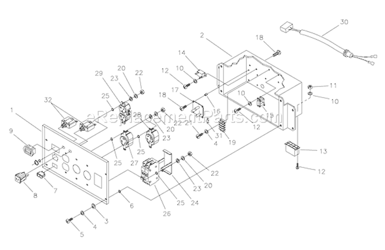 Page B Diagram and Parts List for 030339-0  Briggs and Stratton Generator